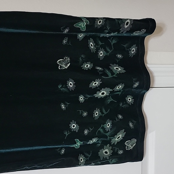 Dark green velor mini dress - Picture 2 of 3